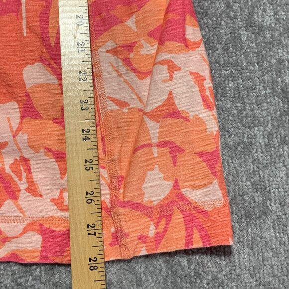 Chico's Weekends 1/4 Zip Top Women Size S/4 (0) Pink Floral 3/4 Sleeve Pockets - Picture 14 of 15